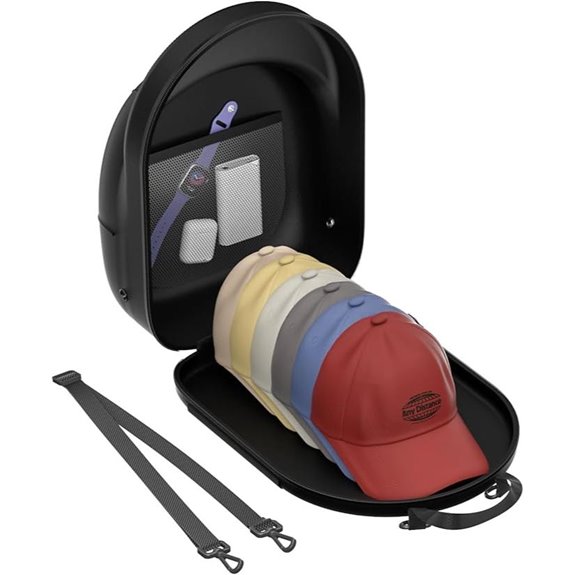 Travel Hat Case for Baseball Caps with Shoulder Strap