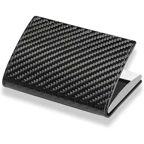MONOCARBON Carbon Fiber Business Card Holder with RFID