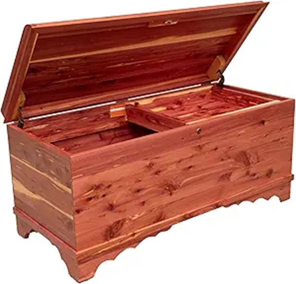 Rustic Cedar Hope Chest with Waterfall Top
