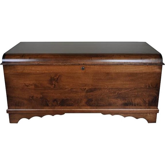 Rustic Cedar Hope Chest with Waterfall Top