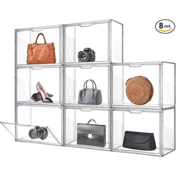 Geetery 8 Pack Clear Acrylic Purse Organizer