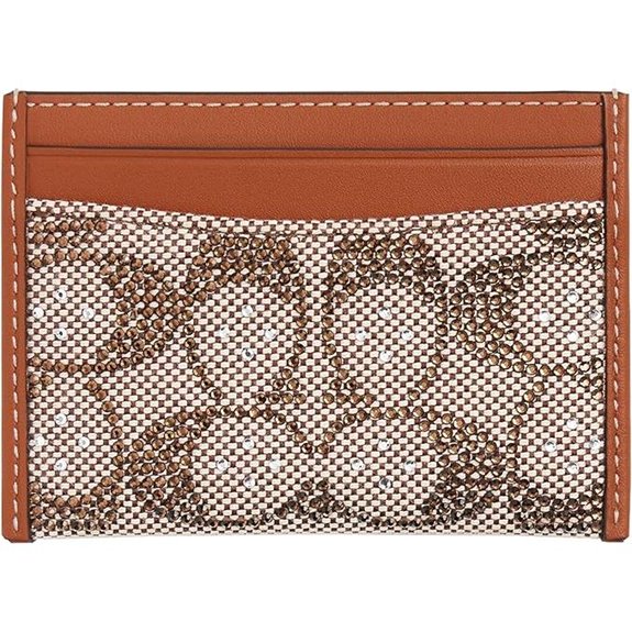 Coach Crystal Signature Jacquard Essential Card Case