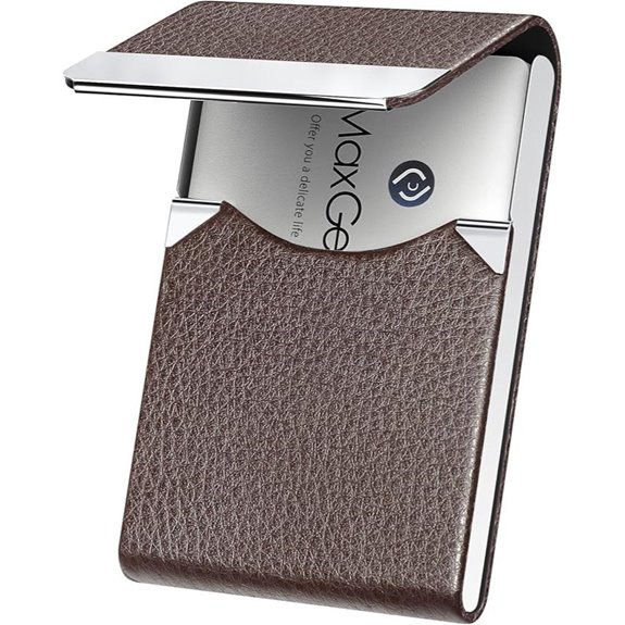 MaxGear RFID Business Card Holder in Coffee Color