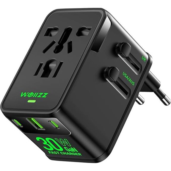 Tiny Universal Travel Adapter with 4 Ports