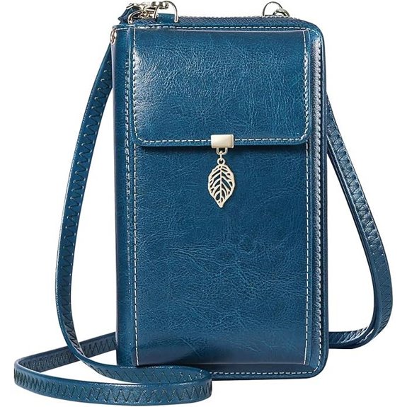 HUANLANG Small Leather Crossbody Phone Bag for Women