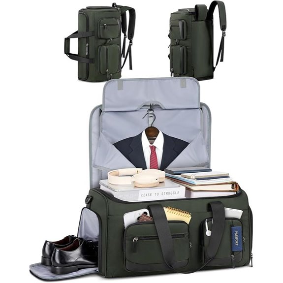RAINSMORE Convertible Garment Travel Duffel Bag