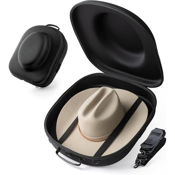 Cowboy Hat Travel Case with Handle and Strap