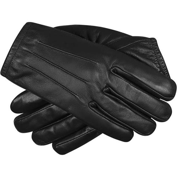 Leather Gloves cowhide Police Cut resistant Patrol Search Duty Gloves