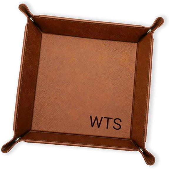 Personalized Leather Valet Tray for Men