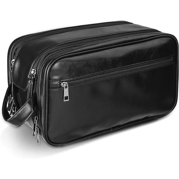 Personalized Leather Travel Toiletry Bag for Men