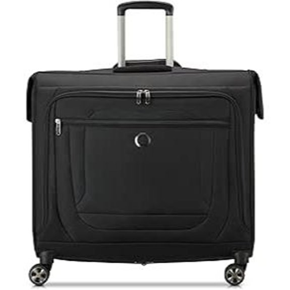 DELSEY PARIS Helium DLX Rolling Garment Bag with Spinner Wheels Black