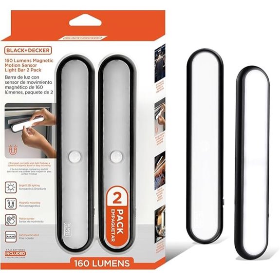 BLACK+DECKER 2-Pack LED Motion Sensor Light Bars