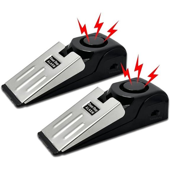 2 Pack Portable Door Stop Alarm with 120dB Alarm