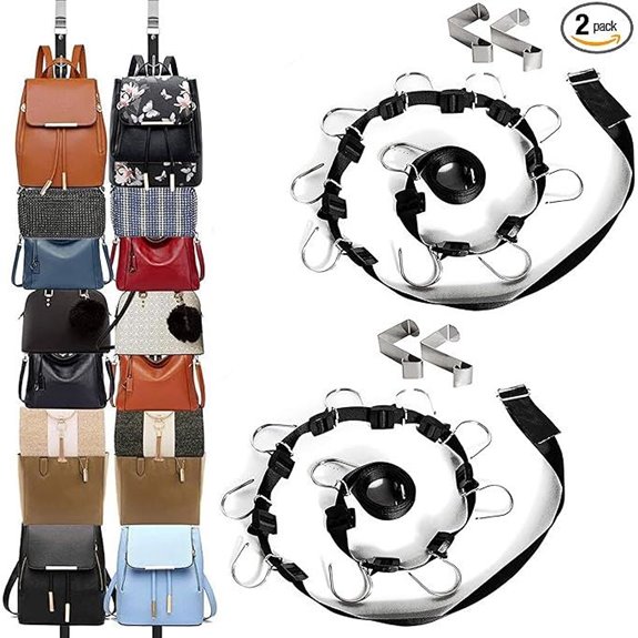IZUS Purse Hanger Organizer with 20 Hooks (2 Pack)