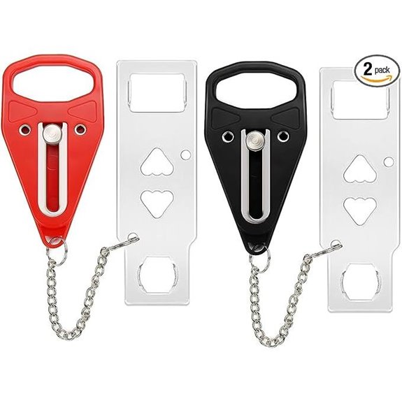 Portable Door Lock 2-Pack for Privacy and Security