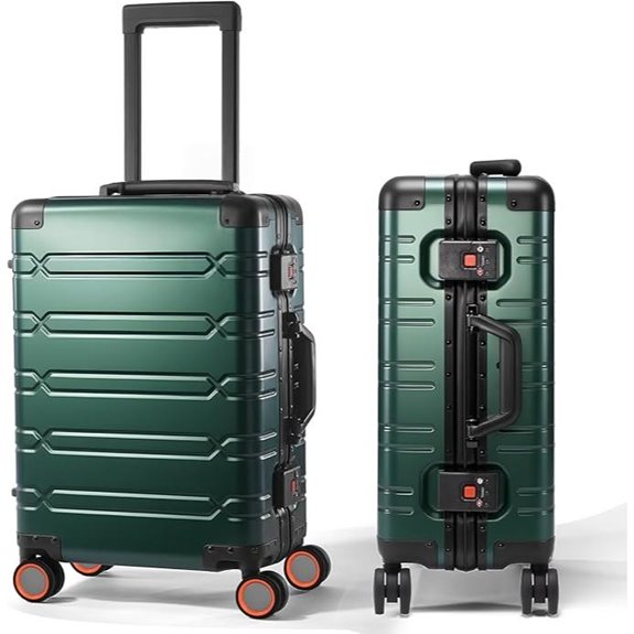 UrbanExplorer Aluminum 24 Spinner TSA Luggage