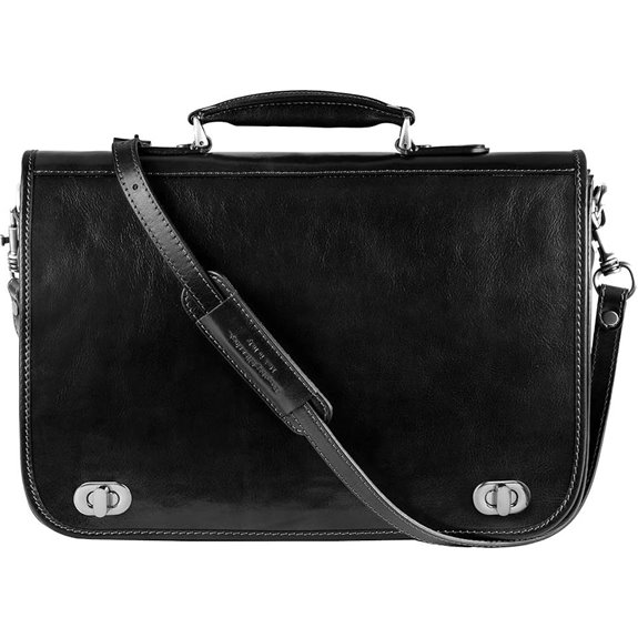 Time Resistance Leather Men’s Briefcase with Gift Box