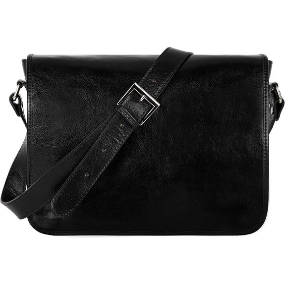 Time Resistance Leather Messenger Bag for Men