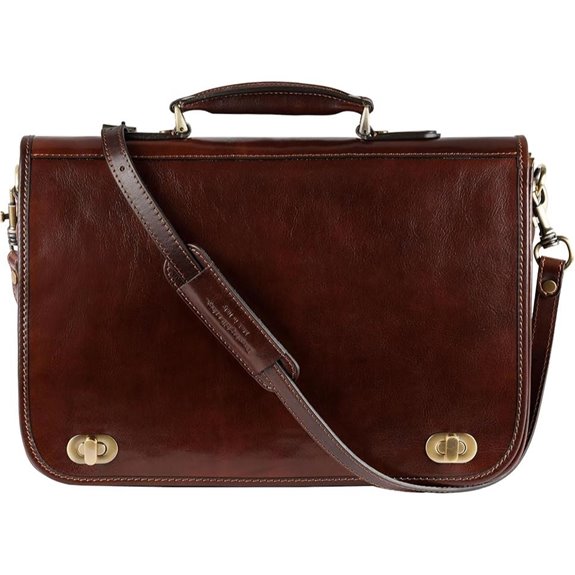 Time Resistance Leather Briefcase for Men