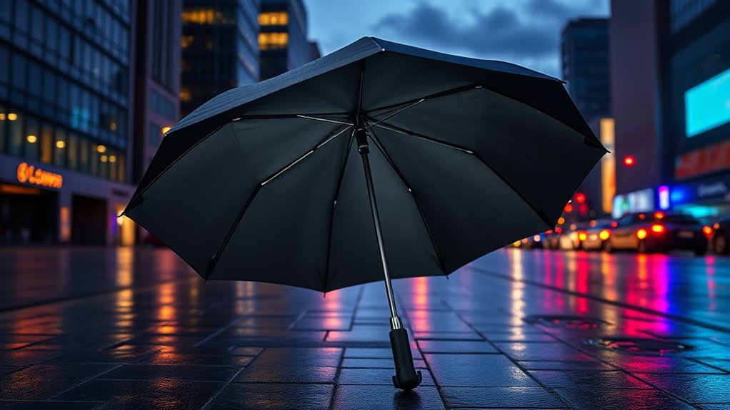 durable wind resistant travel umbrella