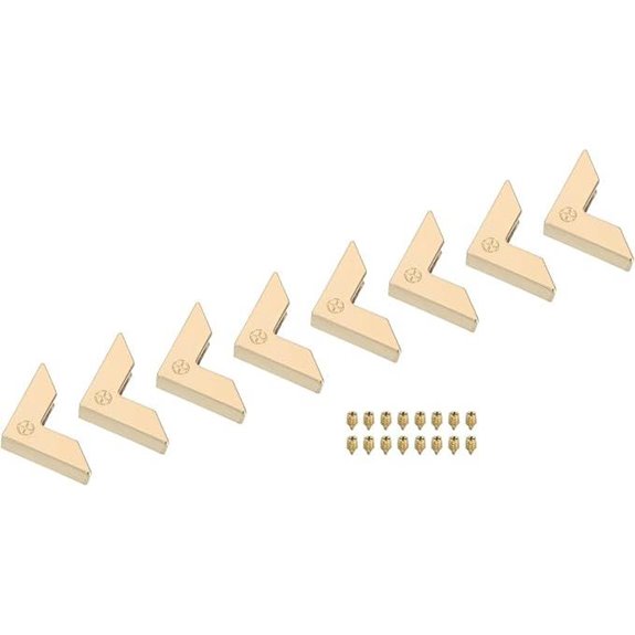 uxcell 8 Pcs Purse Corner Protectors Brass
