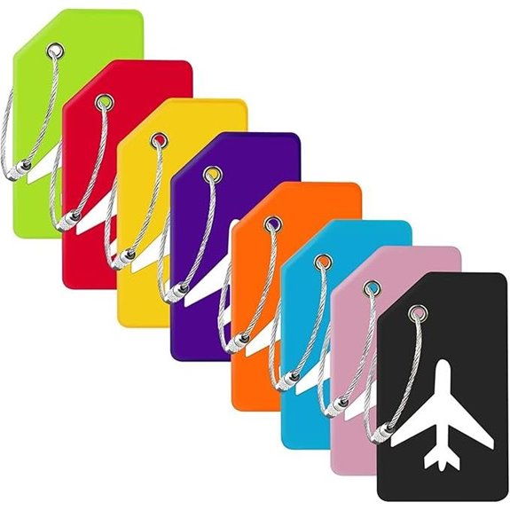 Gostwo 8 Pack Silicone Luggage Tags with Stainless Loop