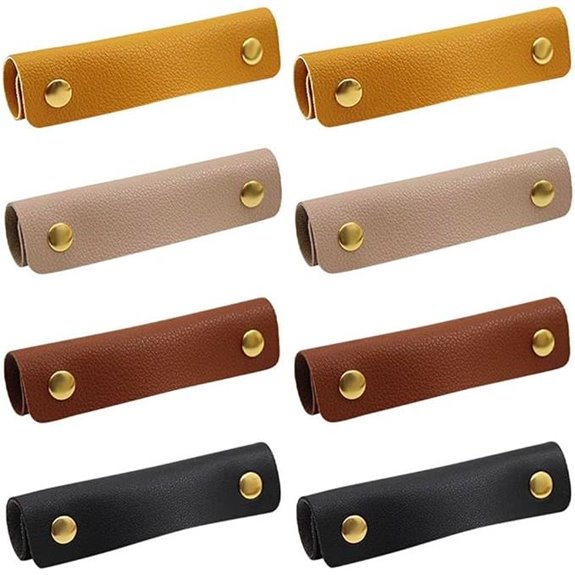 8 Pcs Handbag Handle Leather Wrap Cover Set