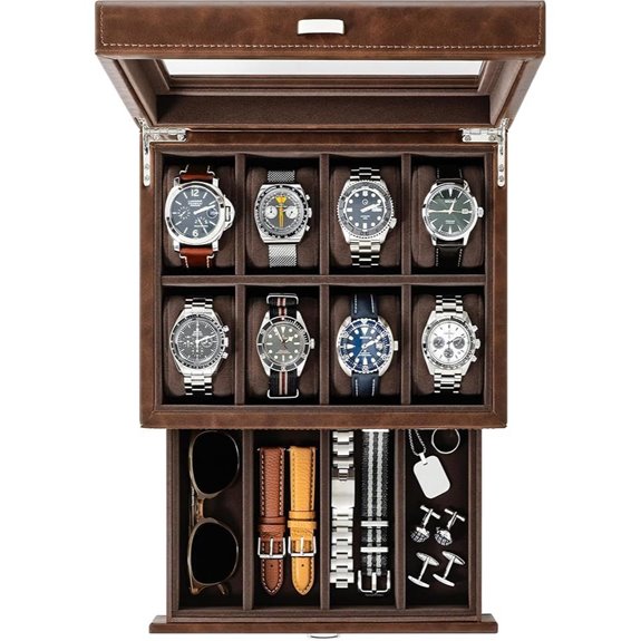TAWBURY 8 Slot Watch Box with Drawer