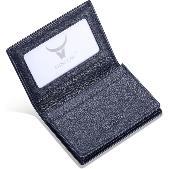 Leather Business Card Case Holder for Men & WoMen Italian Calfskin