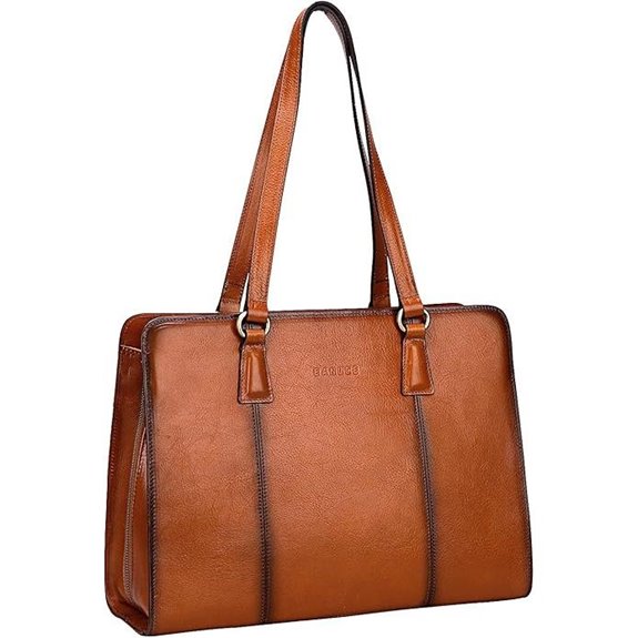 Banuce Italian Leather Women’s Briefcase Tote Shoulder Bag