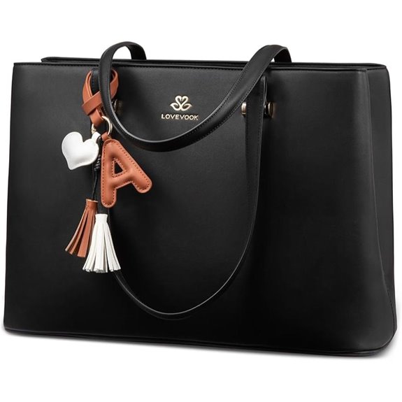 LOVEVOOK Leather Laptop Tote Bag for Women