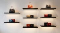 elegant led handbag shelving