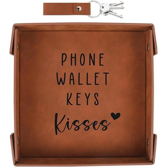 Romantic Leather Valet Tray for Men’s Gifts