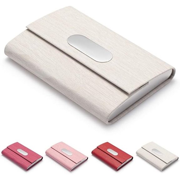 PU Leather Business Card Holder for Women and Men