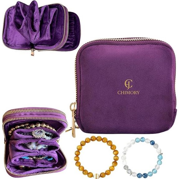 Luxury Travel Jewelry Case with Velvet Organizer