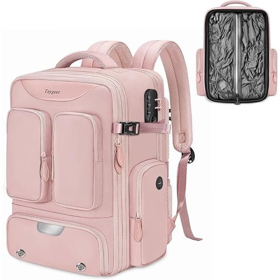 Taygeer Expandable TSA-Approved Backpack with Shoe Compartment
