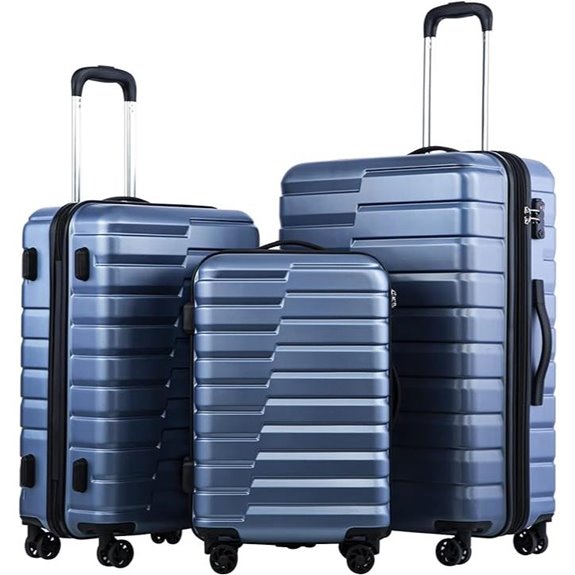 Coolife 3-Piece Expandable Luggage Set with TSA Lock