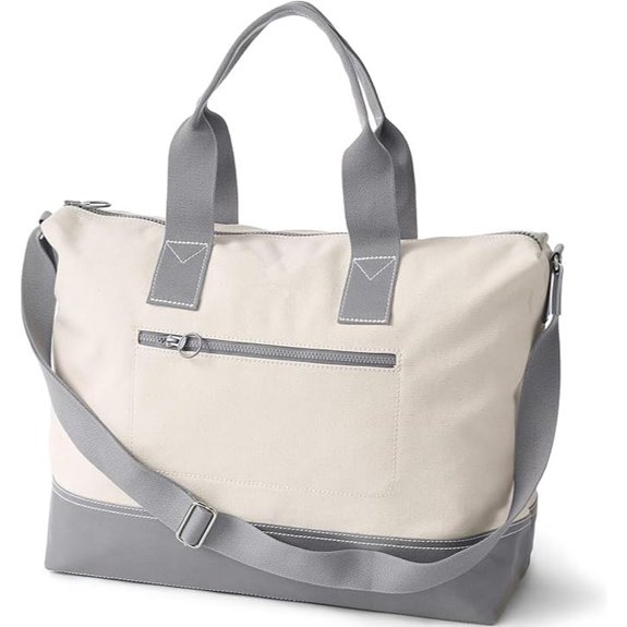 Lands' End Print Canvas Weekender Natural/silver Graphite One Size