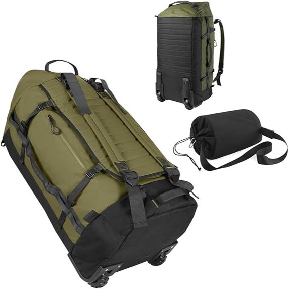 Foldable 29 Rolling Backpack with Shoe Compartment