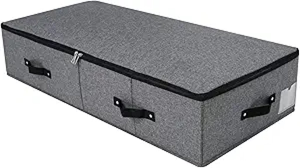Omygarden Foldable Under Bed Storage Bin (Black/Grey)