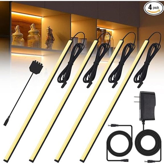 JUSJUBR LED Display Shelf Lights (4 Pack)