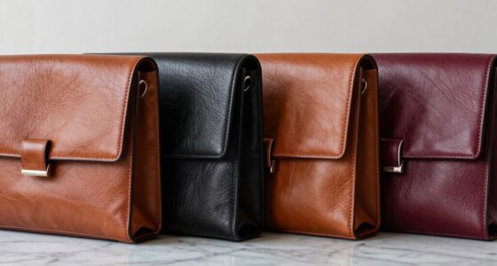 full grain leather clutch