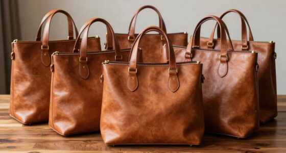 full grain leather tote