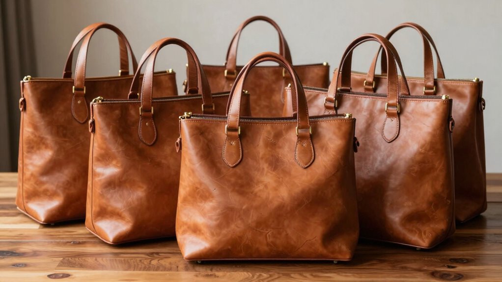 full grain leather tote
