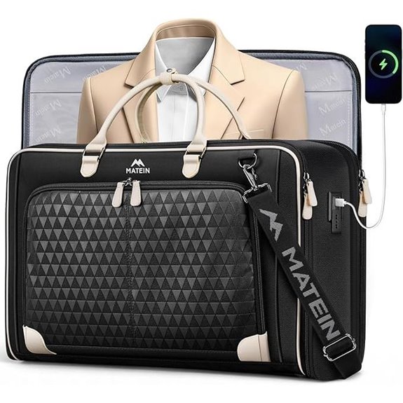 Matein Garment Bag with USB Port and Shoe Compartment