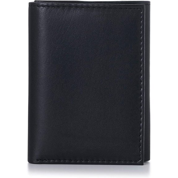 Alpine Swiss Mens Trifold Wallet Genuine Leather Comes in Gift Bag