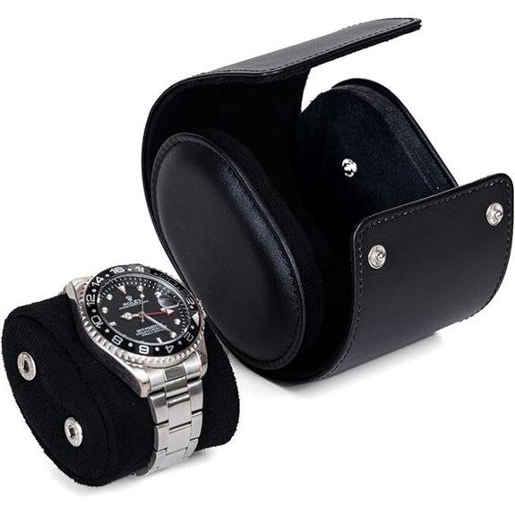 Watch Roll Travel Case in Genuine Leather