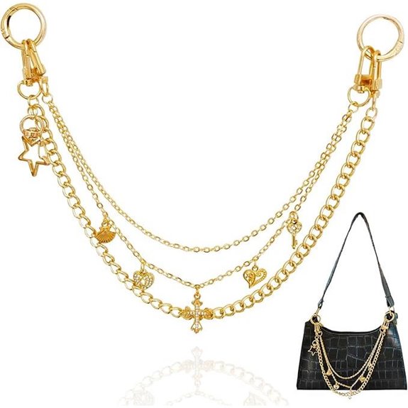 Bag Charm for Handbags & Totes Gold Key Chain