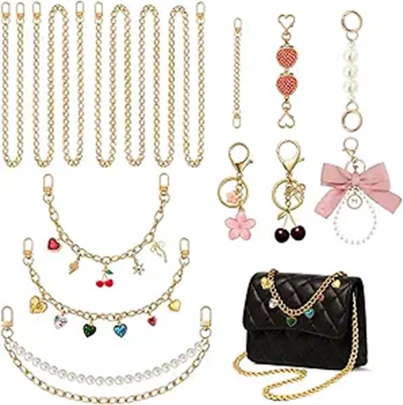 SMUOBT 12Pcs Gold Purse Chain Bag Extenders