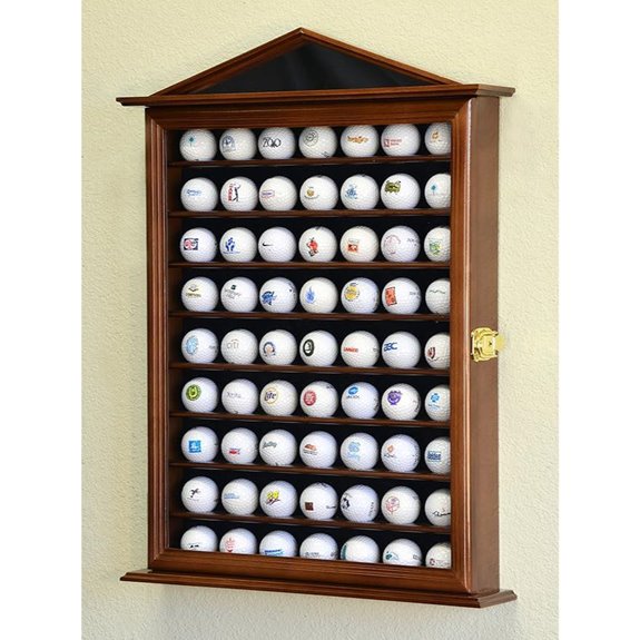 Golf Ball Display Case with UV Protection and Lock